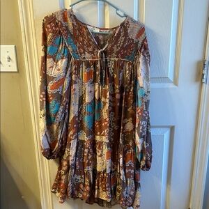 Entro Multicolor Floral Tunic Top